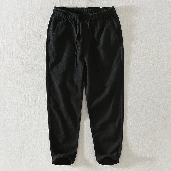 Men's Linen Relaxed-Fit Trousers – Breathable Japanese Style – view 7