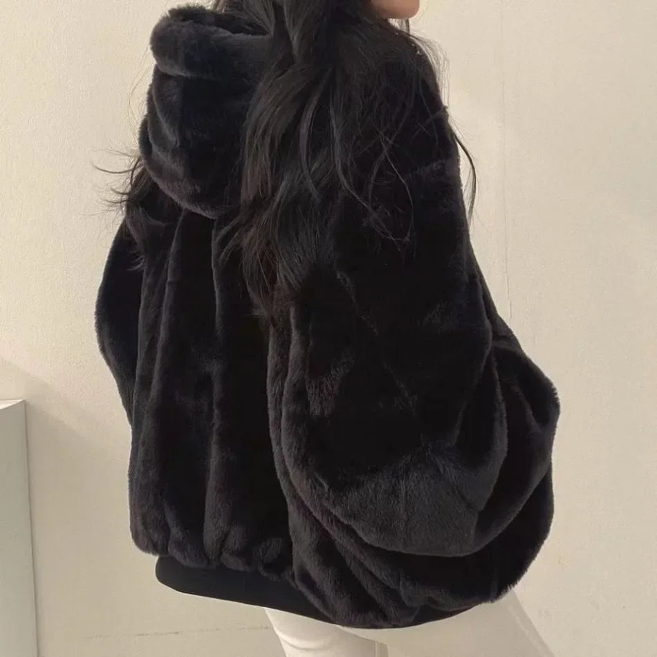 Women's Sherpa-Lined Hooded Jacket – Cosy Oversized Layer – view 6