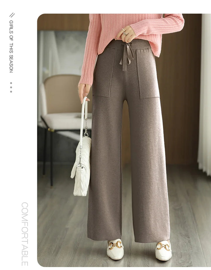 Women's Merino Wool Lounge Trousers – Soft Knit Office to Home – view 12