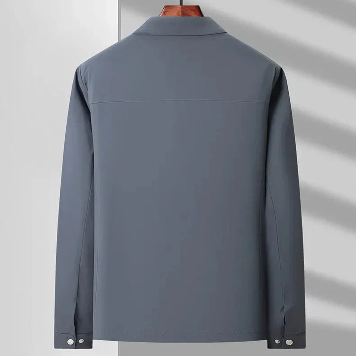 Men's Canvas Zip Jacket – Tailored Structured Casual Coat – view 2