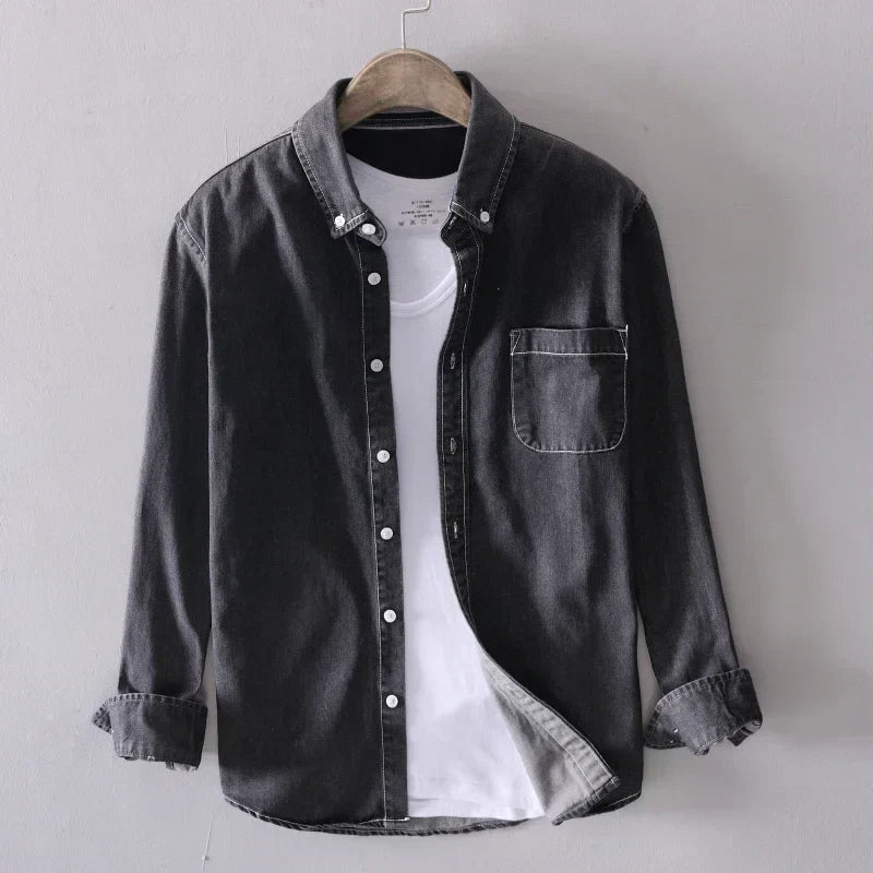 Men's Urban Denim Shirt – Modern Fit Casual Button-Up – view 2