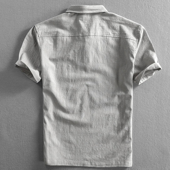Men's Linen Cotton Polo Shirt – Massimo Cool Summer Comfort – view 3