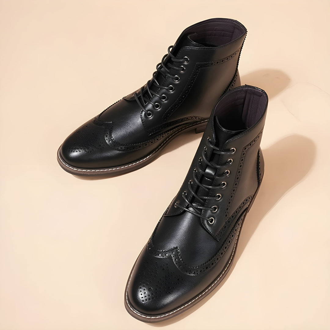 Men's Leather Wingtip Brogue Boots – Smart Everyday Wear – view 5
