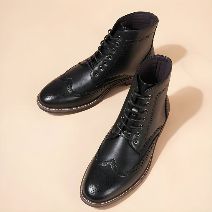 Men's Leather Wingtip Brogue Boots – Smart Everyday Wear – view 5