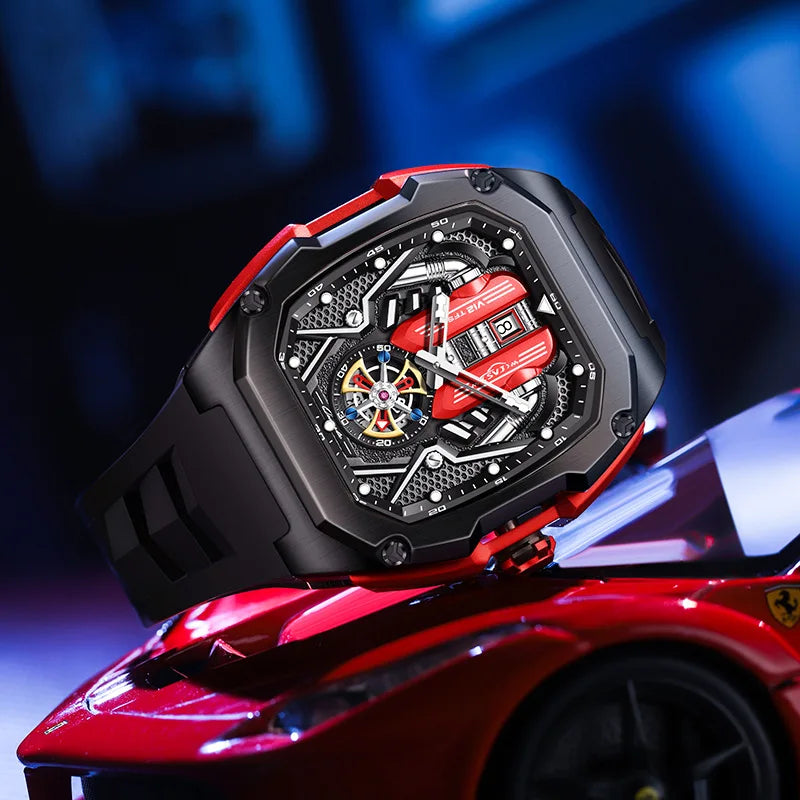 Men's Stainless Steel Chronograph Watch – Luminous Calendar Dial – view 3