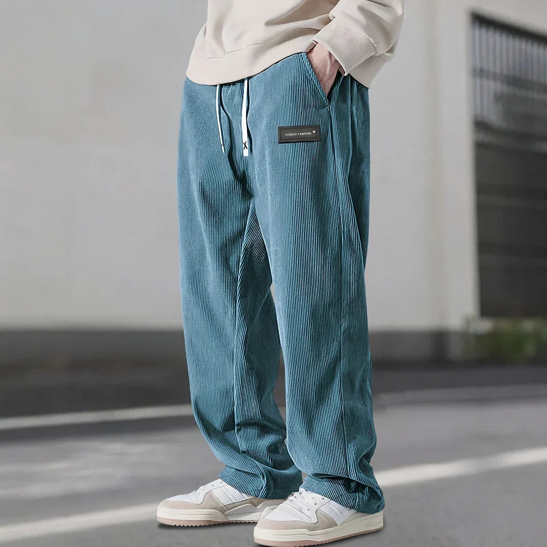 Men's Corduroy Joggers – Soft Straight-Leg Drawstring Trousers – view 9