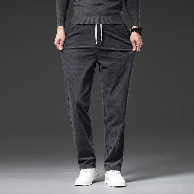 Men's Corduroy Trousers – Stretch Waist Smart Casual Cords – view 7