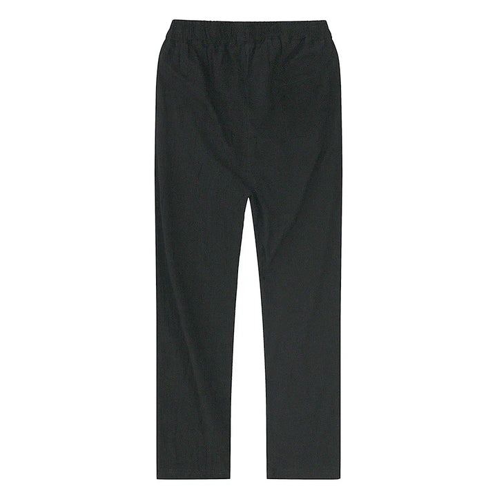 Men's Linen Blend Drawstring Trousers – Lightweight Summer Wear