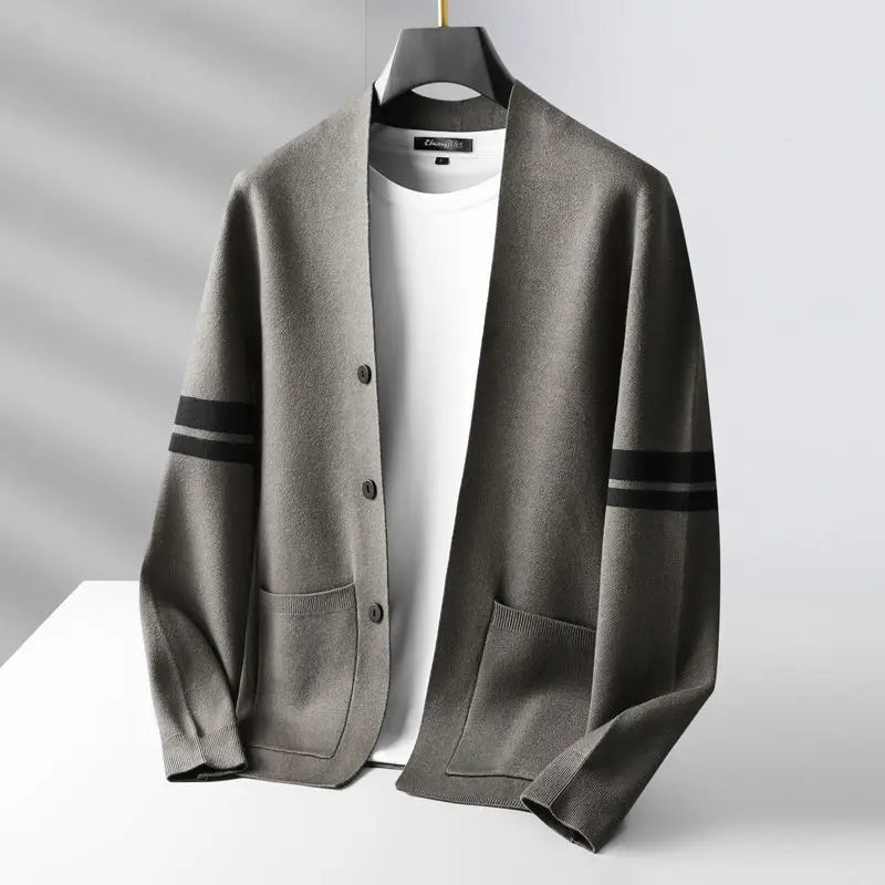 Men's Lightweight Knit Cardigan – Slim Fit Layering Essential