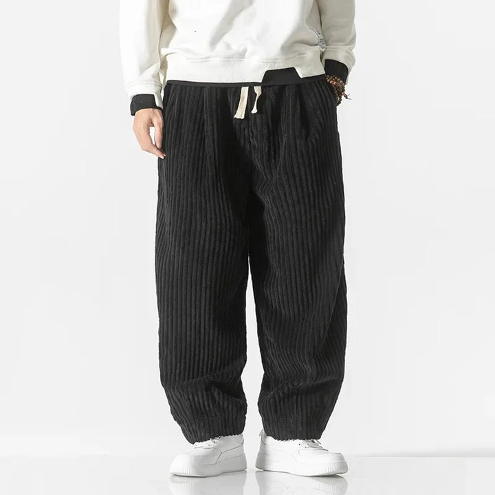Men's Wide-Wale Corduroy Trousers – Relaxed Drawstring Comfort – view 3