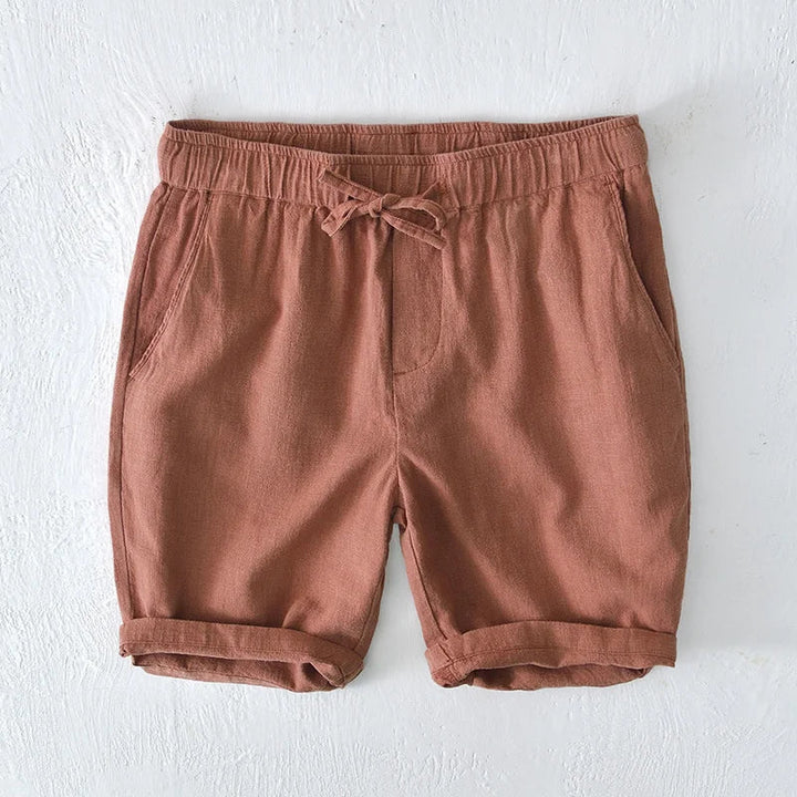 Men's Linen Blend Shorts – Relaxed Drawstring Summer Shorts