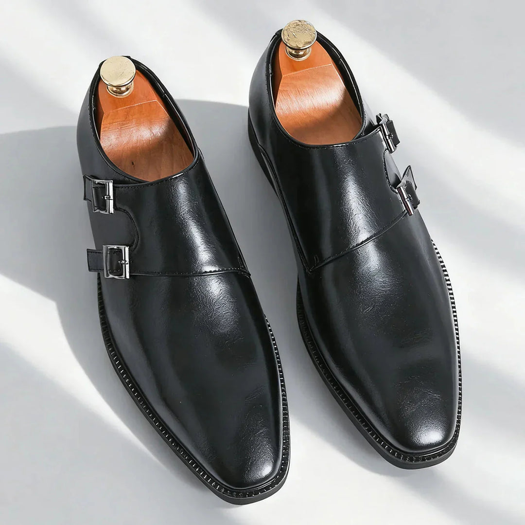 Men's Leather Monk Strap Loafers – Smart Casual Dress Shoes – view 10