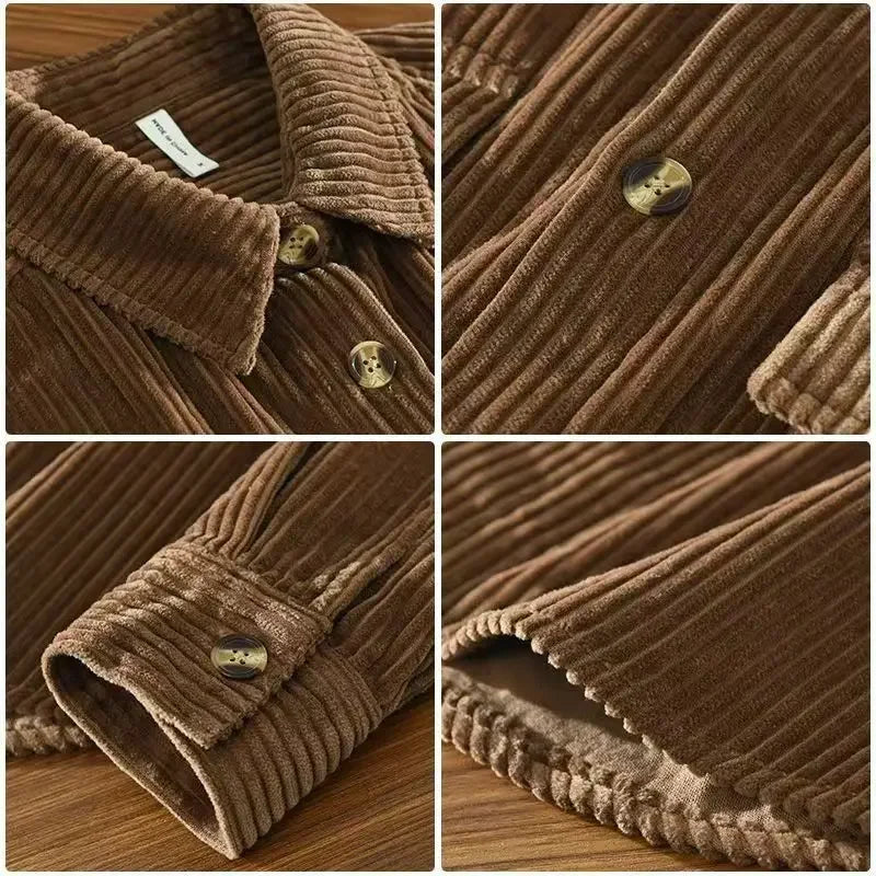 Men's Wide-Wale Corduroy Shirt – Relaxed Layering Overshirt – view 6