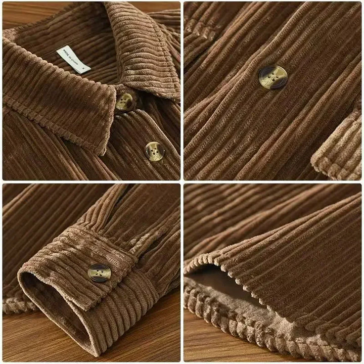 Men's Wide-Wale Corduroy Shirt – Relaxed Layering Overshirt – view 6