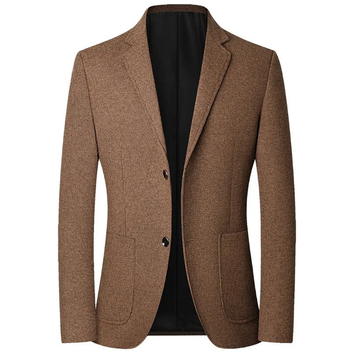 Men's Textured Knit Blazer – Tailored Smart-Casual Jacket