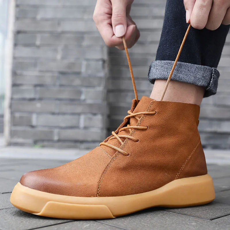 Men's Leather Chukka Boots – Smart Casual Ankle Desert Boots – view 8