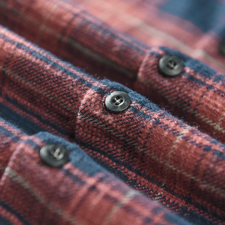 Men's Brushed Cotton Plaid Shirt – Relaxed Weekend Layering – view 6
