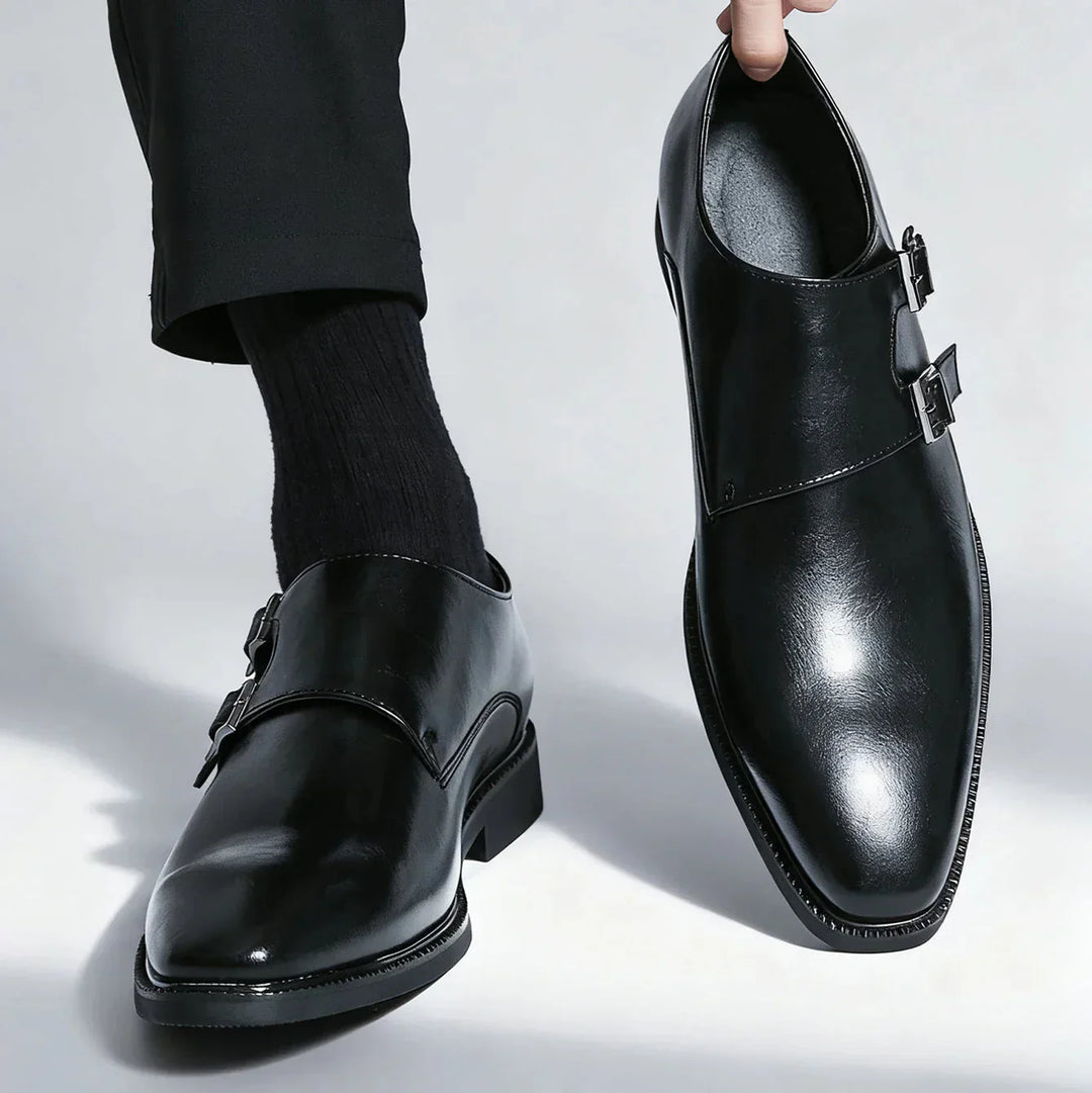 Men's Leather Monk Strap Loafers – Smart Casual Dress Shoes – view 7