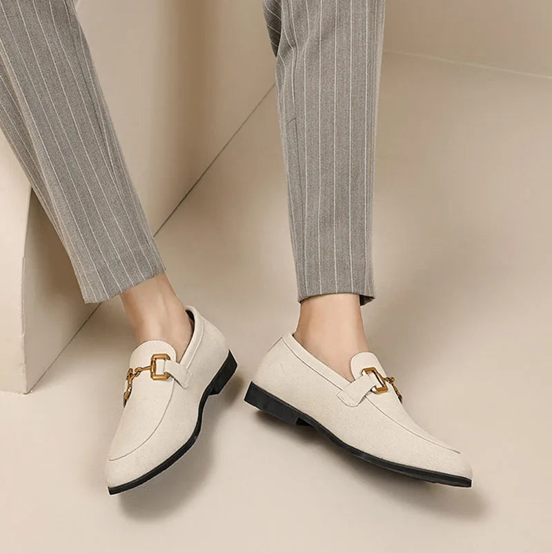Men's Suede Loafers – Cushioned Slip-On Shoes for Work