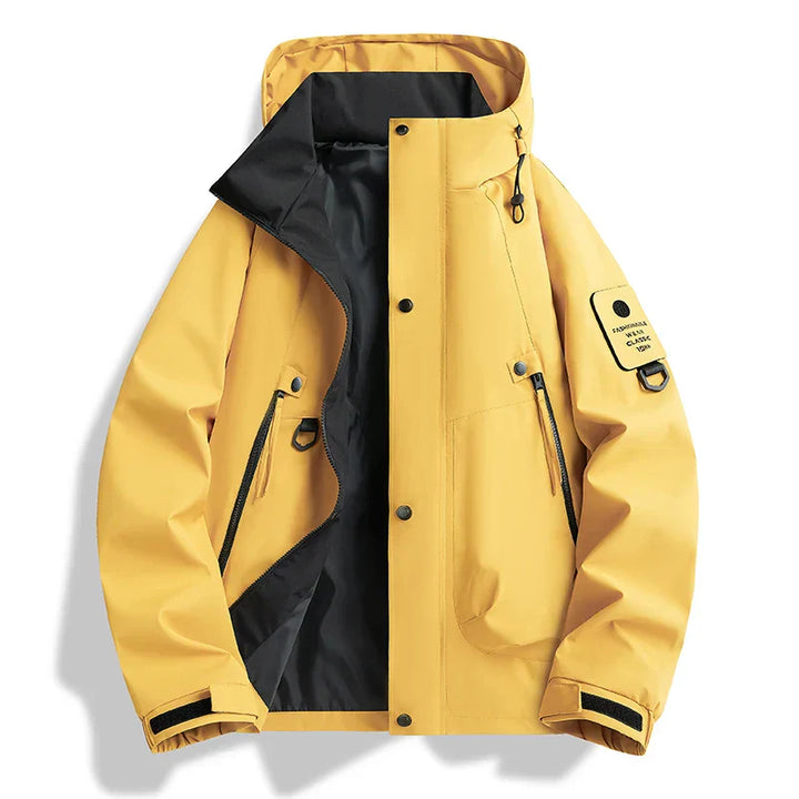 Men's Hooded Shell Jacket – Water-Resistant Lightweight Rain Jacket – view 3