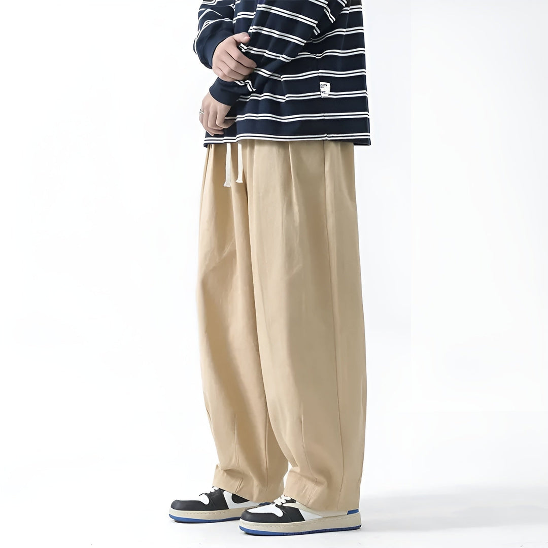 Men's Cotton Sarouel Trousers – Relaxed Pleated Harem Style – view 8
