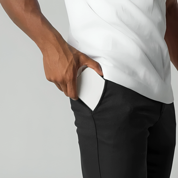 Men's Slim Fit Stretch Chinos – Smart Casual Tapered Trousers – view 3