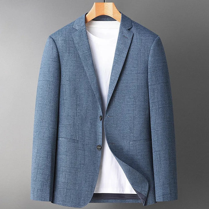 Men's Textured Tailored Blazer – Two-Button Smart Occasion Wear