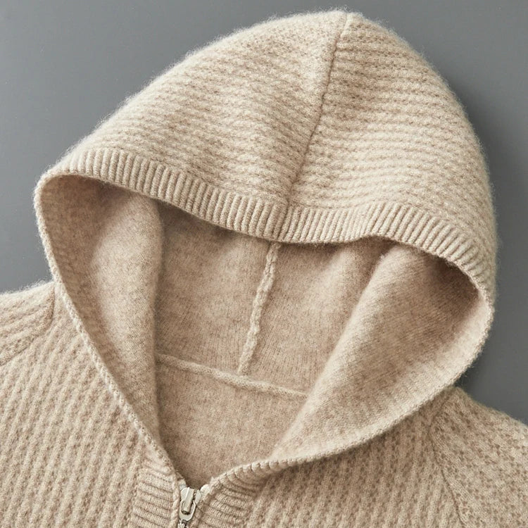 Men's Cashmere Zip-Through Hoodie – Lightweight Luxury Layer – view 6