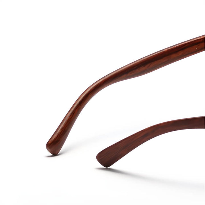 Men's Polarised Wood Sunglasses – Barcelona Statement Frames – view 3
