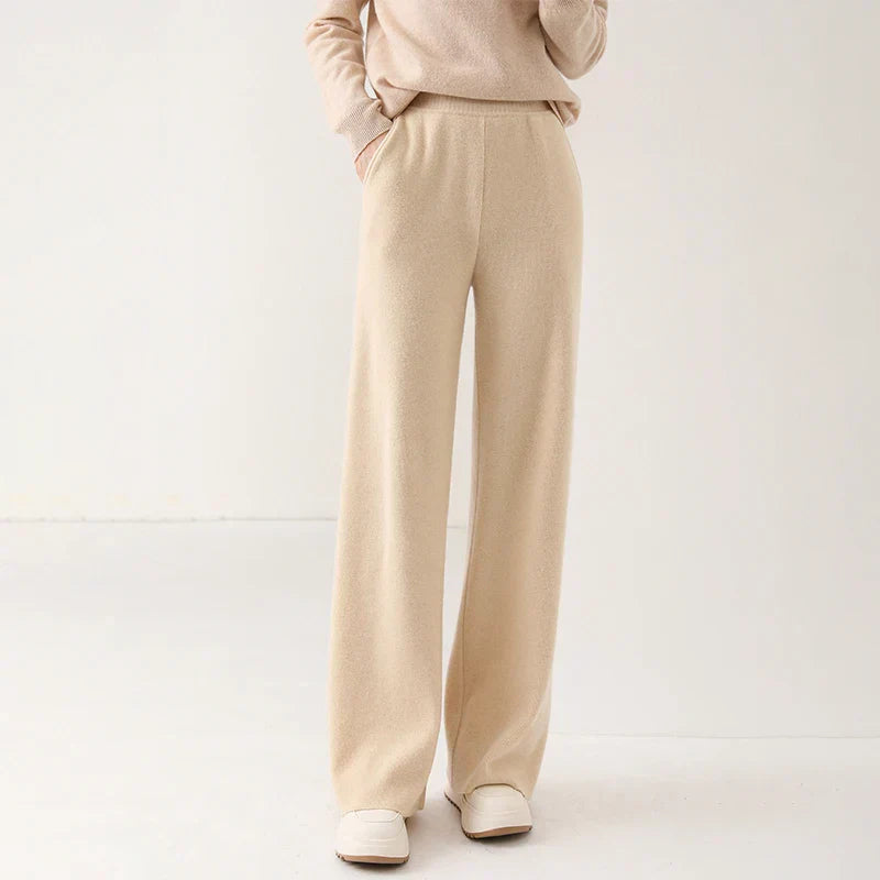 Women's Merino Wool Wide-Leg Trousers – High-Waisted Comfort – view 5