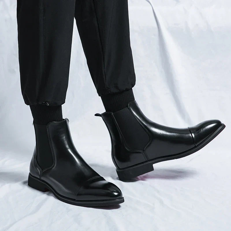 Men's Leather Chelsea Boots – Smart Casual Slip-On Ankle Boots – view 5