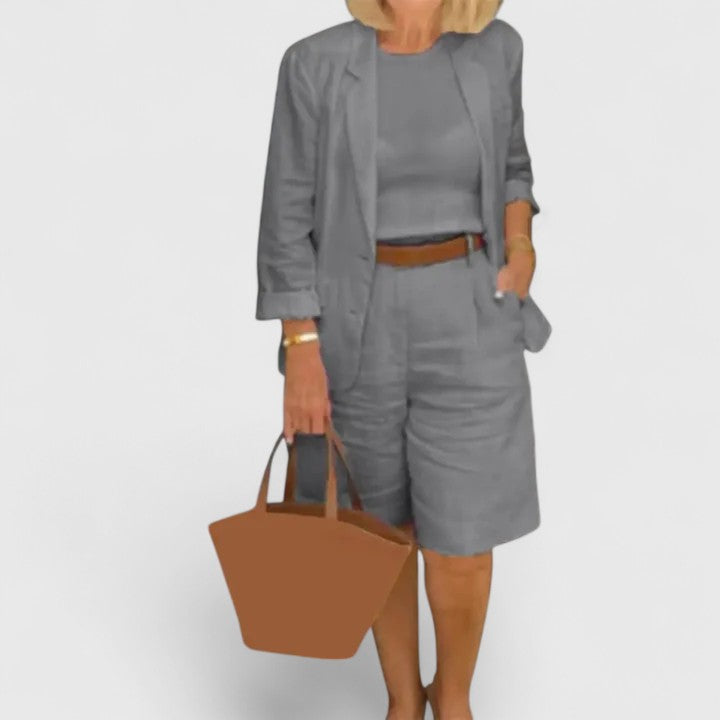 Women's Elegant Two-Piece Suit Set - Perfect for Summer Occasions