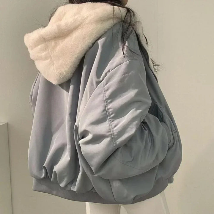 Women's Sherpa-Lined Hooded Jacket – Cosy Oversized Layer – view 3