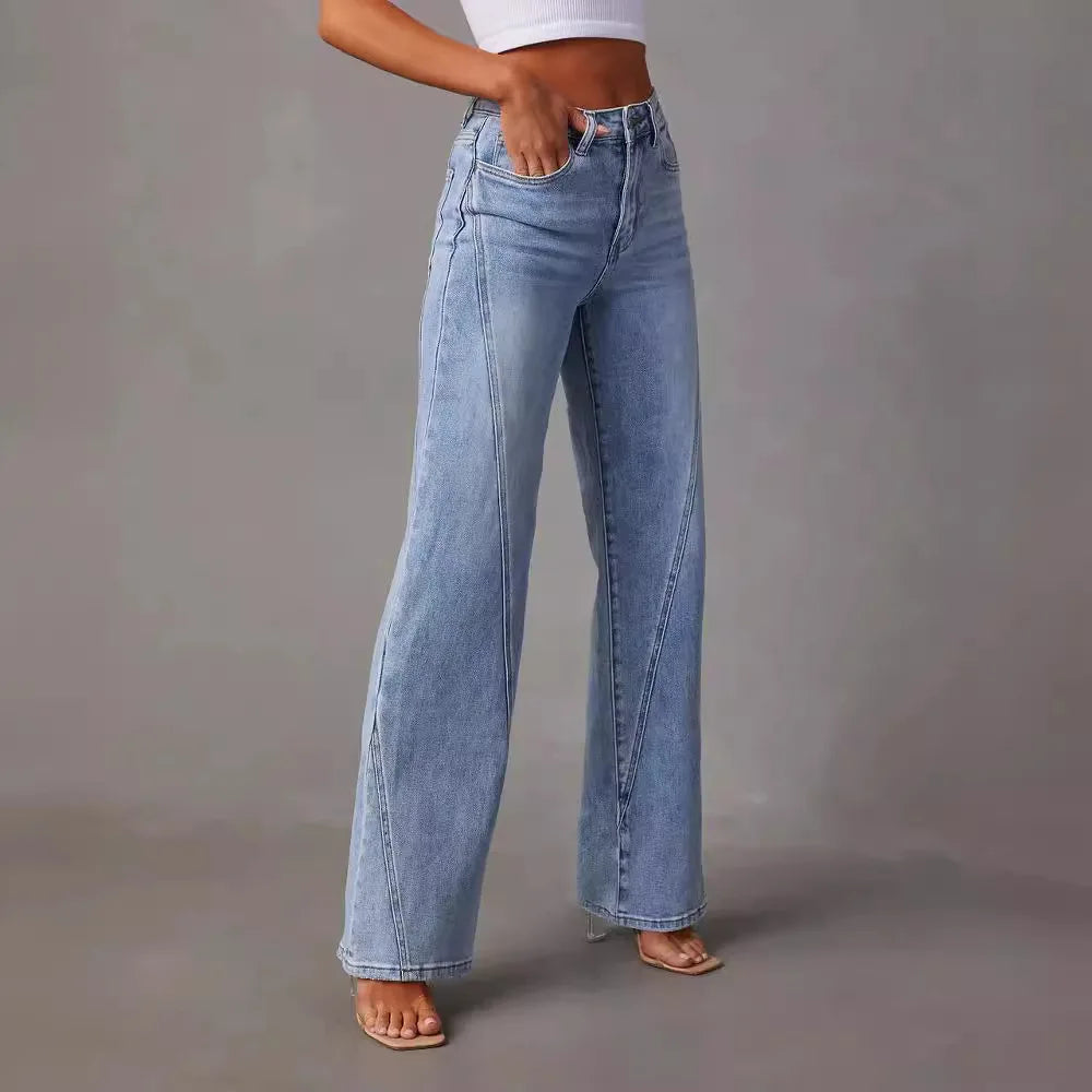 Women's Wide Leg Denim Jeans – Relaxed Everyday Comfort – view 2