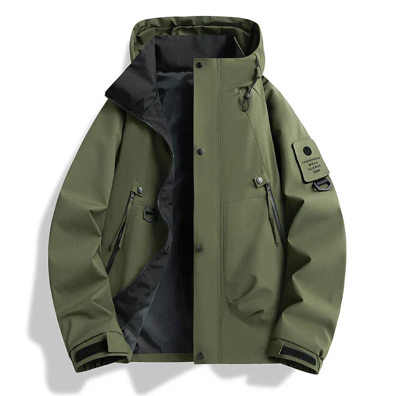 Men's Hooded Shell Jacket – Water-Resistant Lightweight Rain Jacket – view 2
