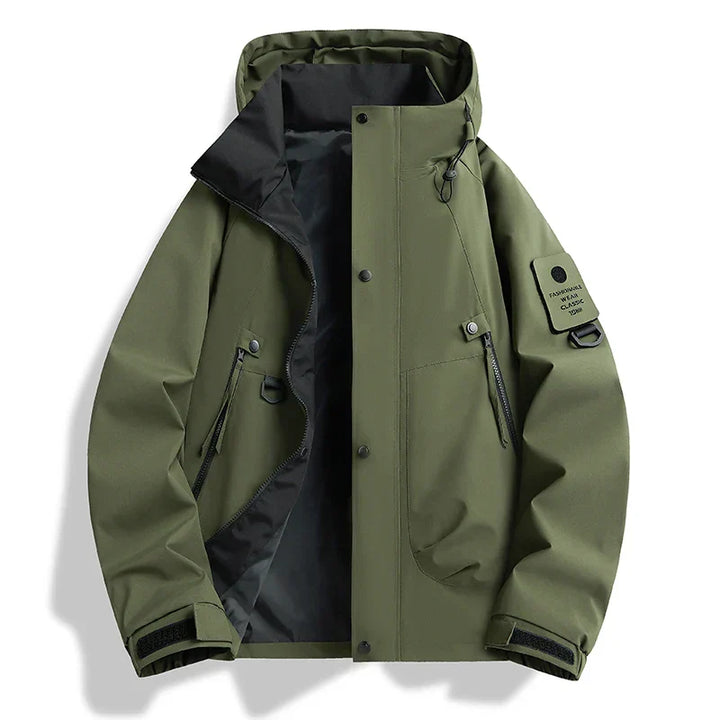 Men's Hooded Shell Jacket – Water-Resistant Lightweight Rain Jacket – view 2