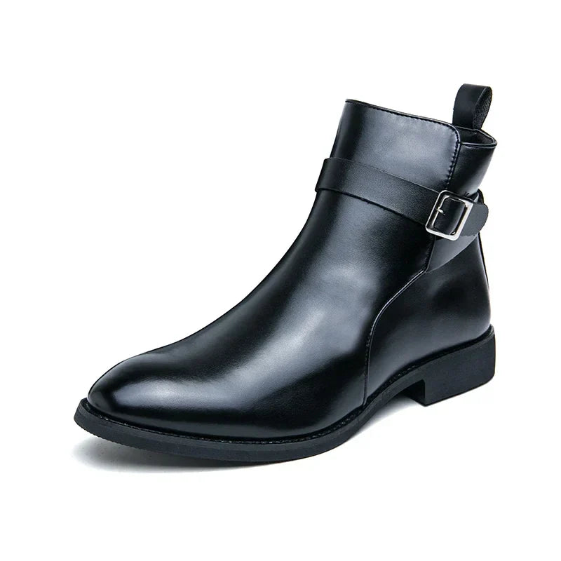 Men's Leather Chelsea Boots – Smart Casual Zip Ankle Boots