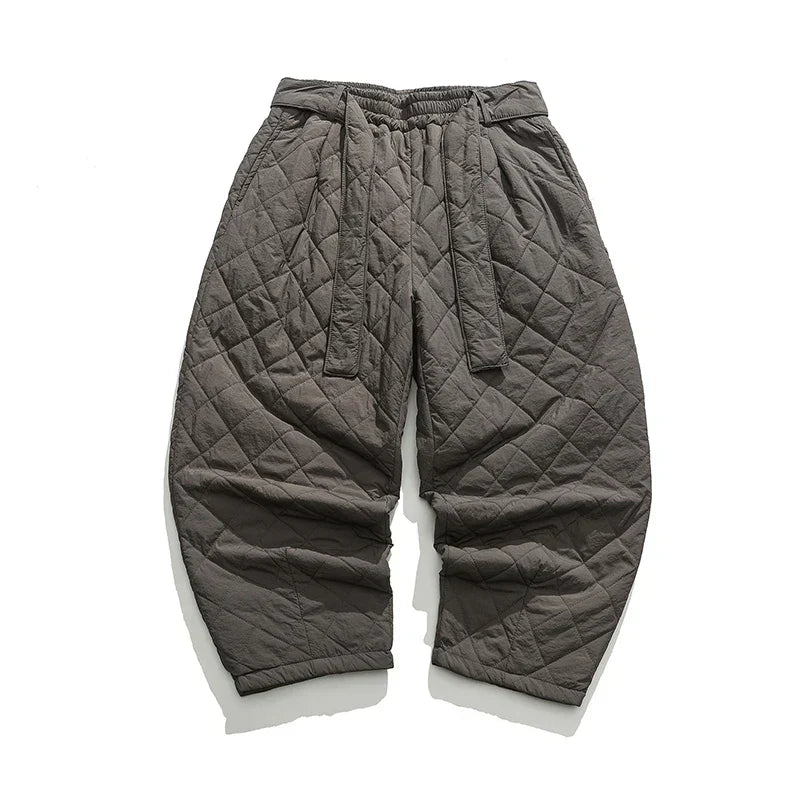 Men's Quilted Nylon Trousers – Lightweight Wide-Leg Warmth – view 12