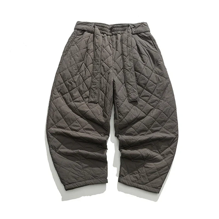 Men's Quilted Nylon Trousers – Lightweight Wide-Leg Warmth – view 12