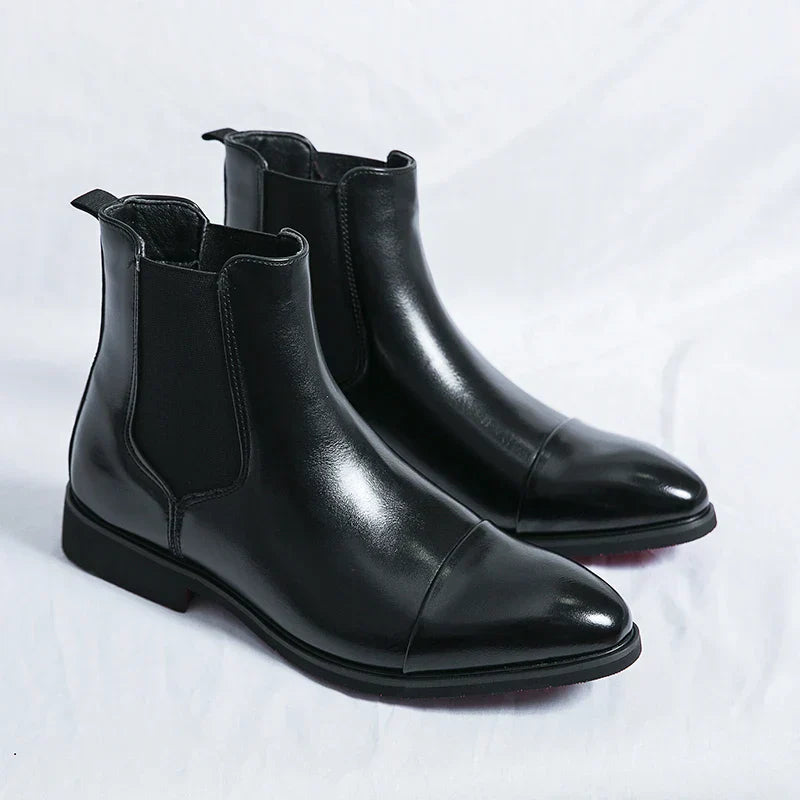 Men's Leather Chelsea Boots – Smart Casual Slip-On Ankle Boots – view 4