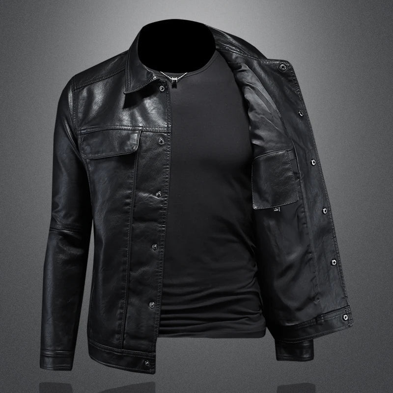 Men's Genuine Leather Jacket – Sleek Tailored Everyday Layer – view 2