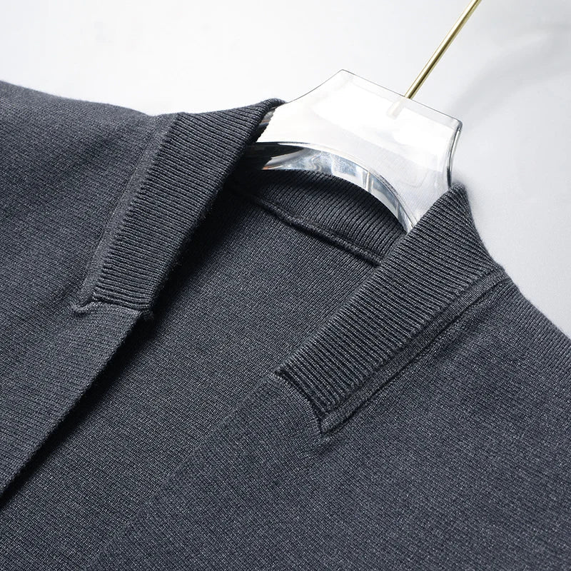 Men's Knitted Button-Up Cardigan – Lightweight Layering Knitwear – view 5