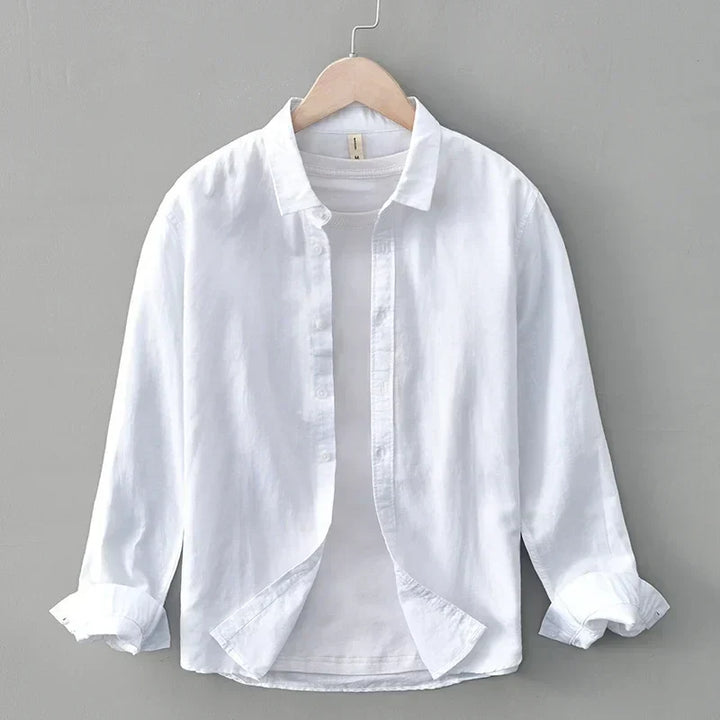 Men's Cotton-Linen Shirt – Bruno Lightweight Summer Button-Up – view 4