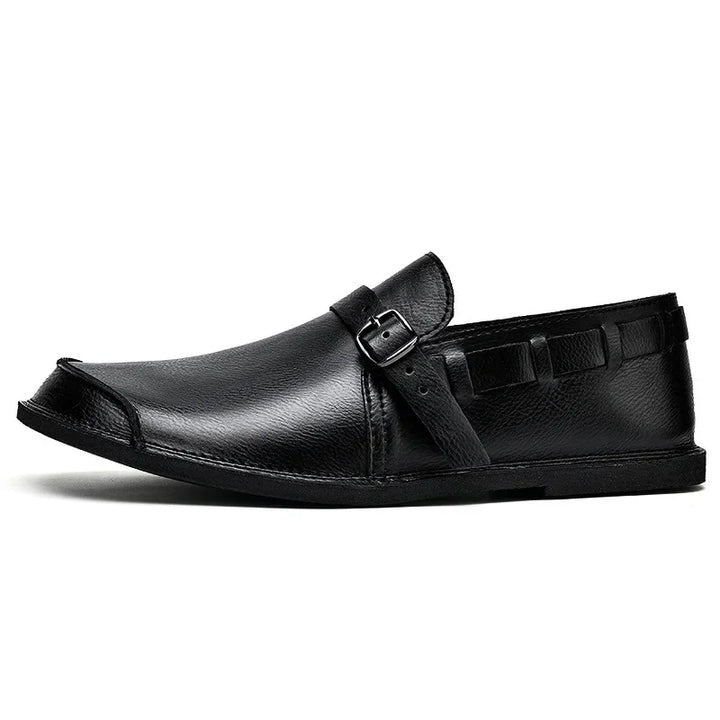 Massimo Men's Burnished Leather Monk Strap Loafers – Smart Shoes – view 5
