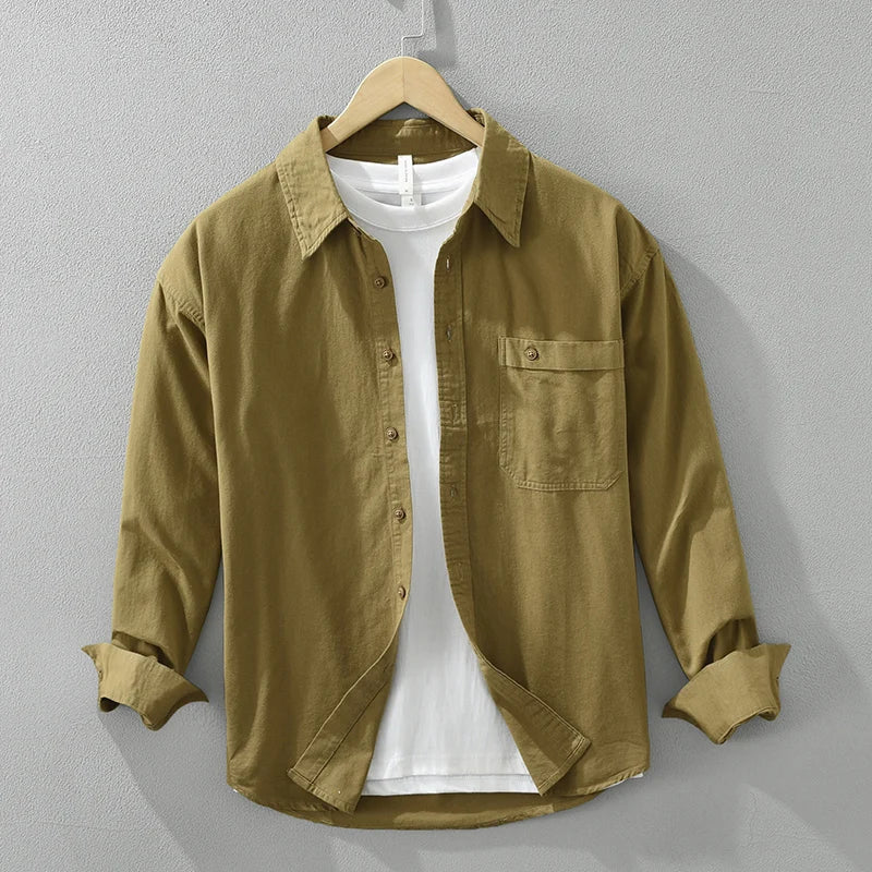 Men's Cotton Long Sleeve Shirt – Breathable Everyday Layer – view 5