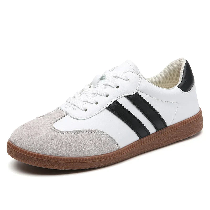 Women's Retro Suede Trainers – Cushioned Gum-Sole Sneakers