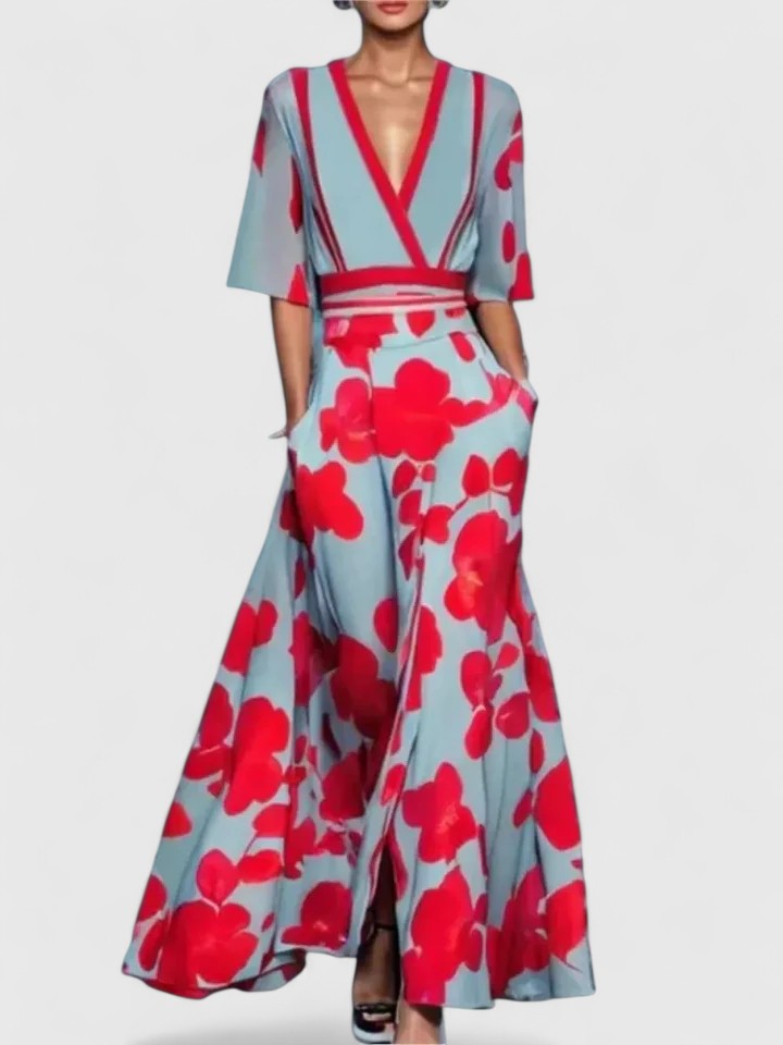 Women's Elegant Maxi Dress - Timeless Fit and Flare