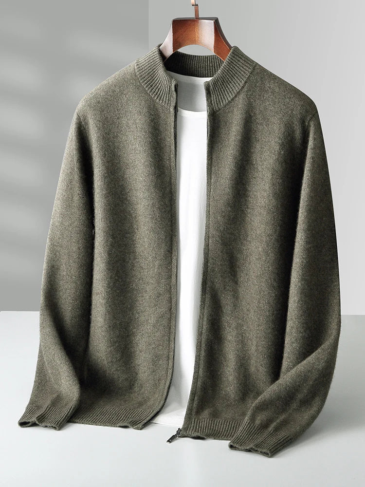 Men's Florenzo Merino Wool Zip-Up Cardigan – Everyday Layering – view 5
