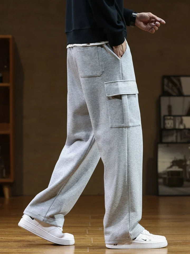 Men's Cotton-Blend Cargo Joggers – Relaxed Wide-Leg Comfort – view 3