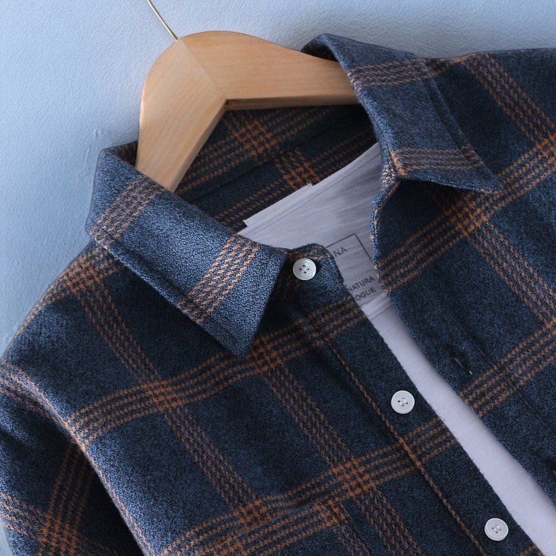 Men's Massimo Cotton Plaid Shirt – Smart-Casual Check Classic – Bundle (Both Shirts)